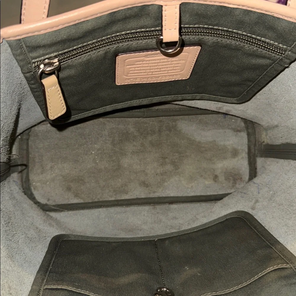 Coach Saffiano Leather Tote small preowned - Picture 11 of 16